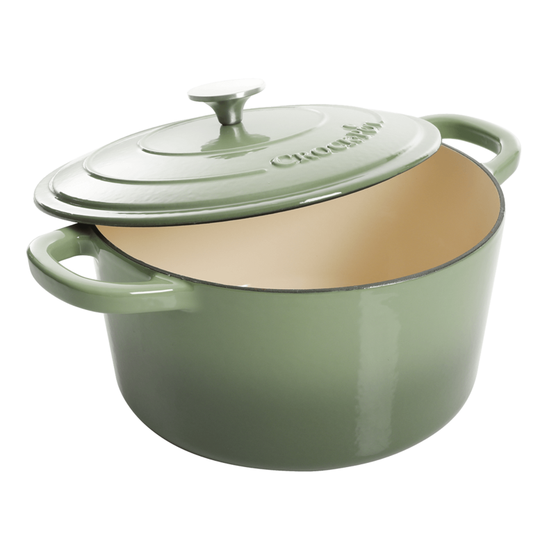 Vas de fontă emailată, 6.6L, rotund înalt, verde fistic