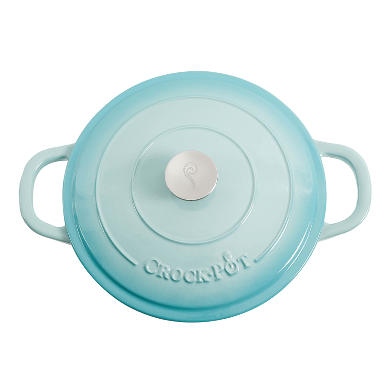 Vas de fontă emailată, 4.7L, rotund plat, bleu