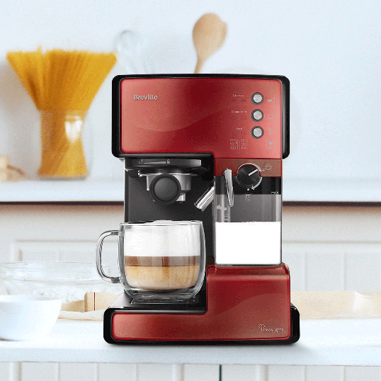 Espressor semi-automat Prima Latte Roșu