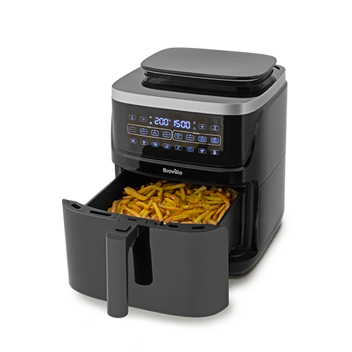 Airfryer, friteuză cu aer cald și funcție de gătire la aburi, Halo Steam Digital, 7L