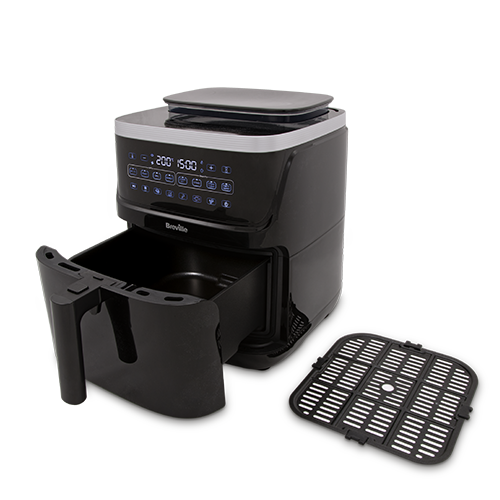Airfryer, friteuză cu aer cald și funcție de gătire la aburi, Halo Steam Digital, 7L