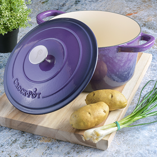 Vas de fontă emailată, 6.6L, rotund înalt, lavandă