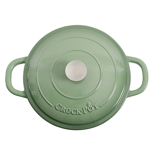 Vas de fontă emailată, 4.7L, rotund plat, verde fistic