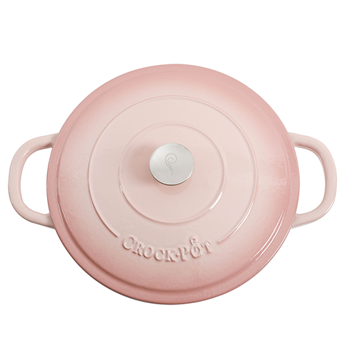 Vas de fontă emailată, 4.7L, rotund plat, roz pudră