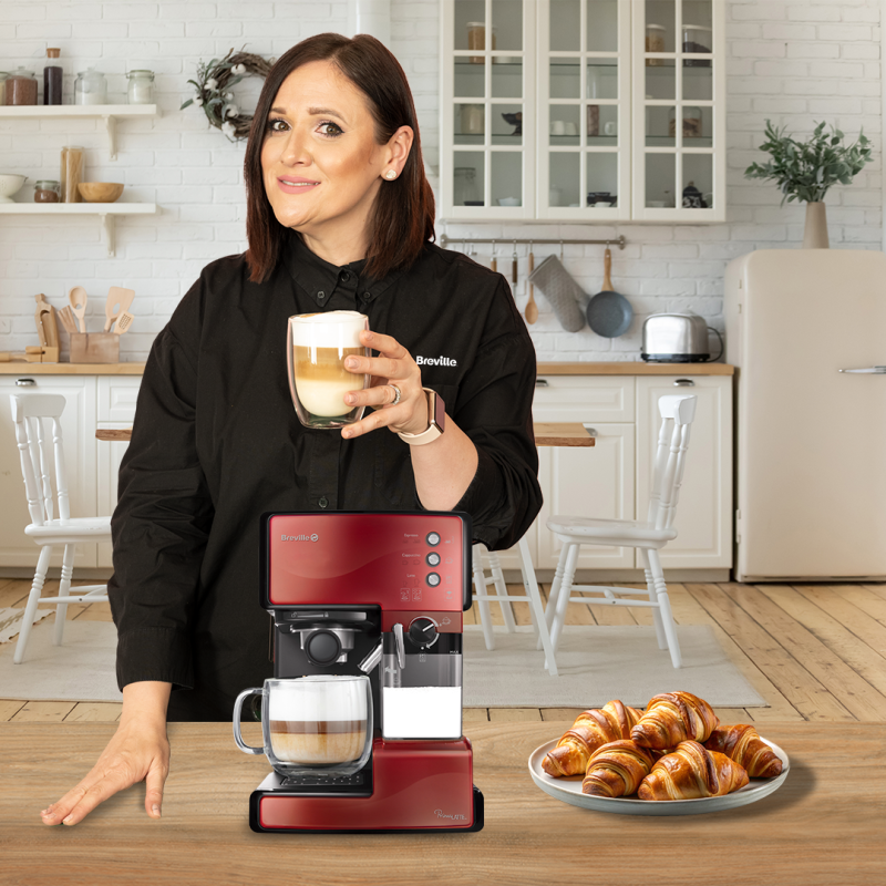 Espressor semi-automat Prima Latte Roșu