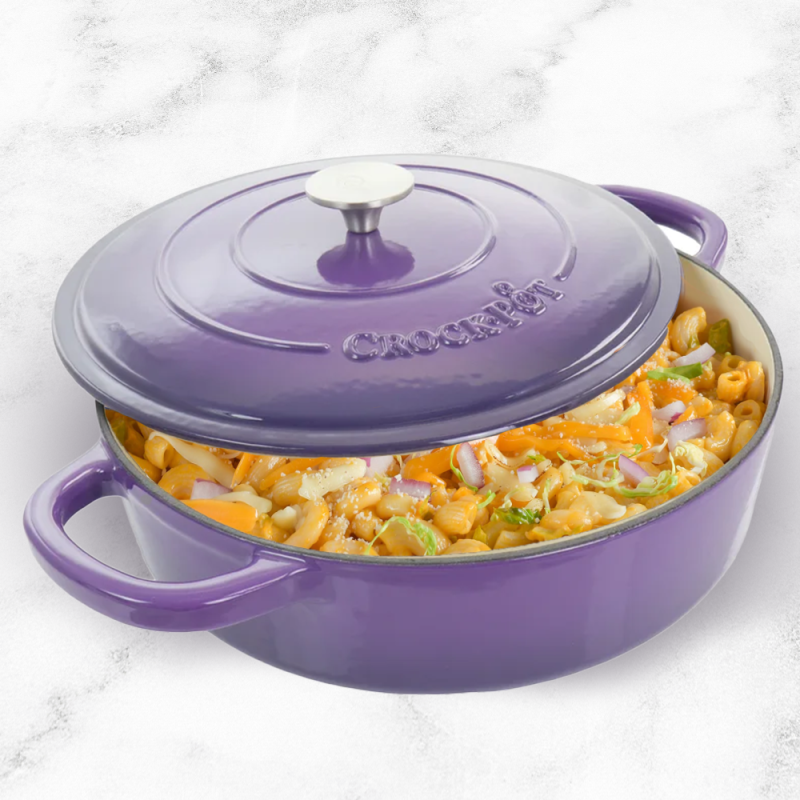 Vas de fontă emailată, 4.7L, rotund plat, lavandă