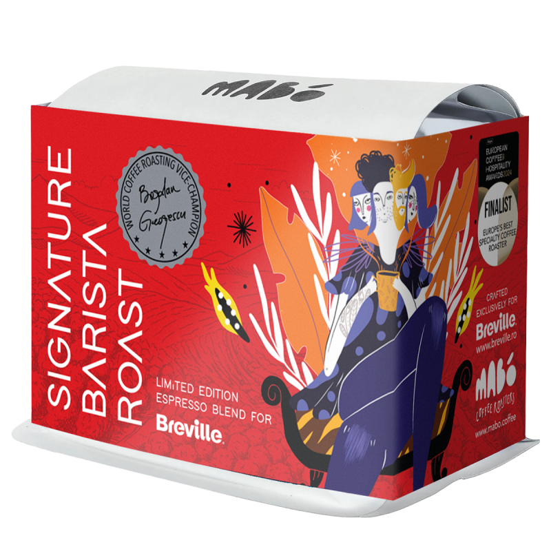 MABO Signature Barista Roast 250g, amestec cafea boabe pentru espresso, ediție limitată