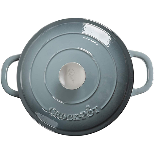 Vas de fonta emailată, 4.7L, rotund înalt, gri