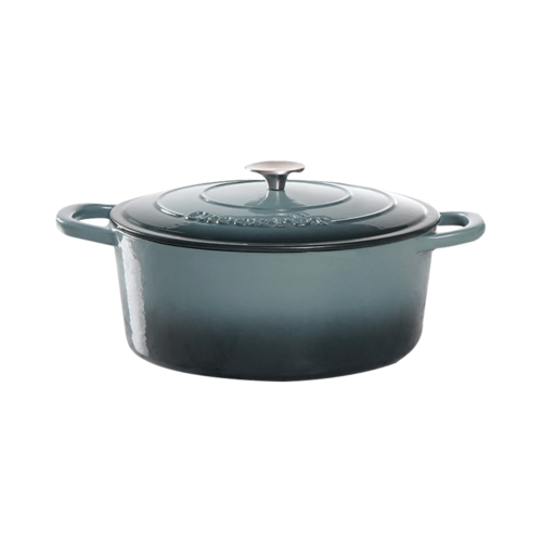 Vas de fonta emailată, 4.7L, rotund înalt, gri