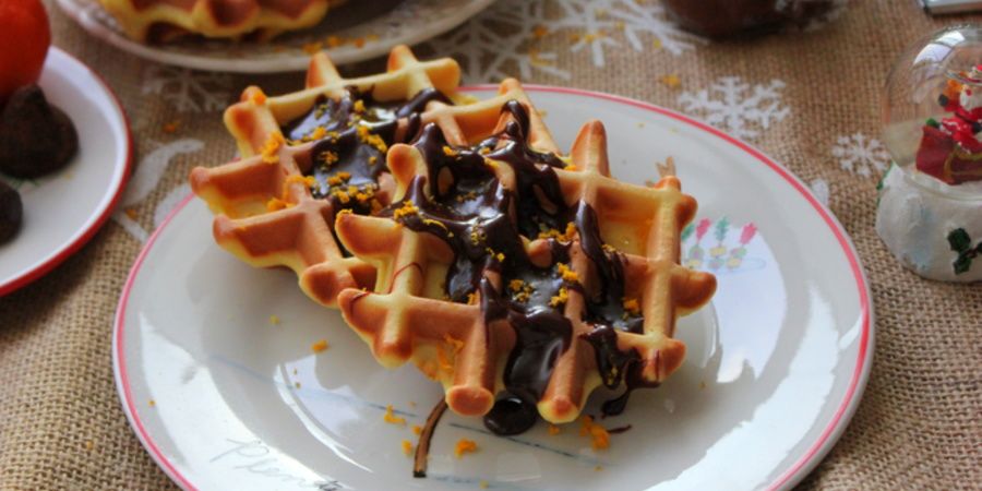 Rețetă vafe cu portocală și miere la Waffle Maker by Lauras Sweets