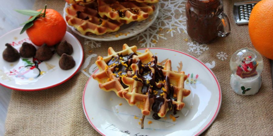 Rețetă vafe cu portocală și miere la Waffle Maker by Lauras Sweets