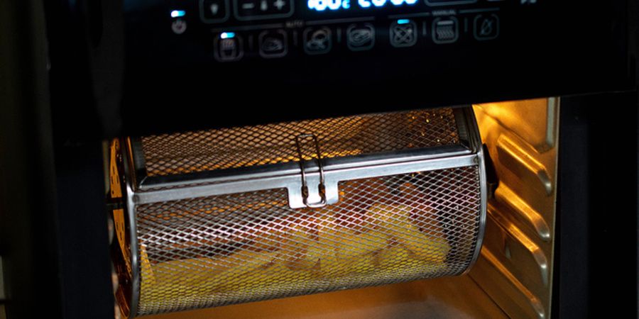 Rețetă frigărui de pui cu cartofi prăjiți la Breville Air Fryer, friteuza-cuptor cu aer cald by Dulciuri fel de fel