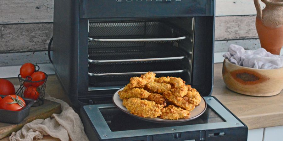 Rețetă pui crispy strips cu cartofi wedges la Breville Air Fryer by Carte de rețete