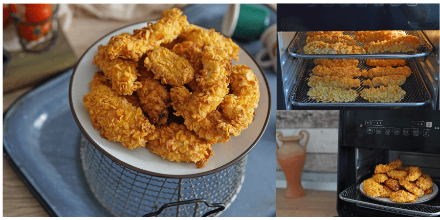 Rețetă pui crispy strips cu cartofi wedges la Breville Air Fryer by Carte de rețete