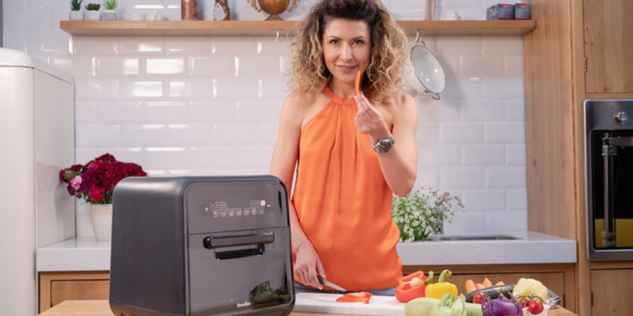 Rețetă fitness by Carmen Bruma la Breville Air Fryer: legume pane, fără ulei