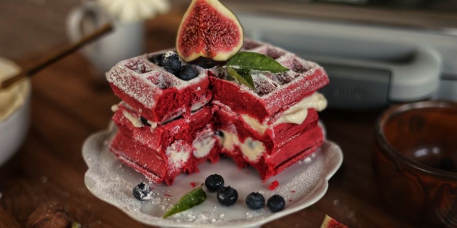 Rețetă Gofre Red Velvet by Greta, Demancare.ro la Aparatul de Gofre Duraceramic Breville