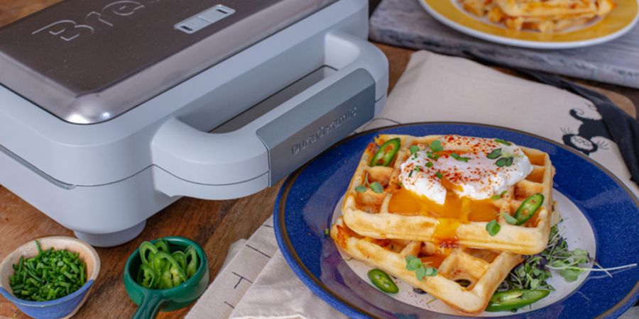 Rețetă waffles cu pancetta și cheddar la aparatul de gofre Breville DuraCeramic by Ciocolată și Vanilie