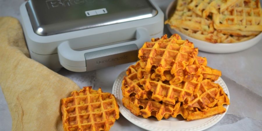 Rețetă waffles cu cartofi dulci la Aparatul de Gofre DuraCeramic Breville by Teos Kitchen