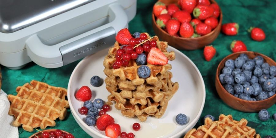 Rețetă gofre fără gluten la aparat de gofre Breville DuraCeramic by Teos Kitchen