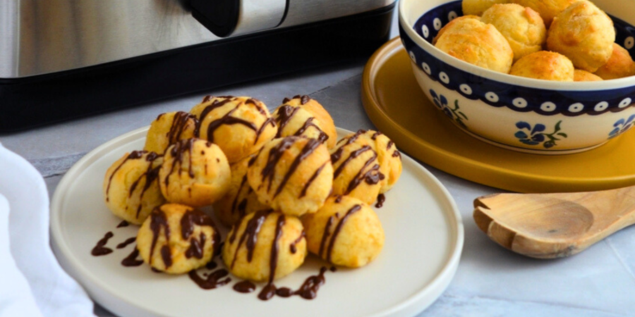 Rețetă mini gogoși la airfryer Halo Air, XL, Breville by Teos Kitchen