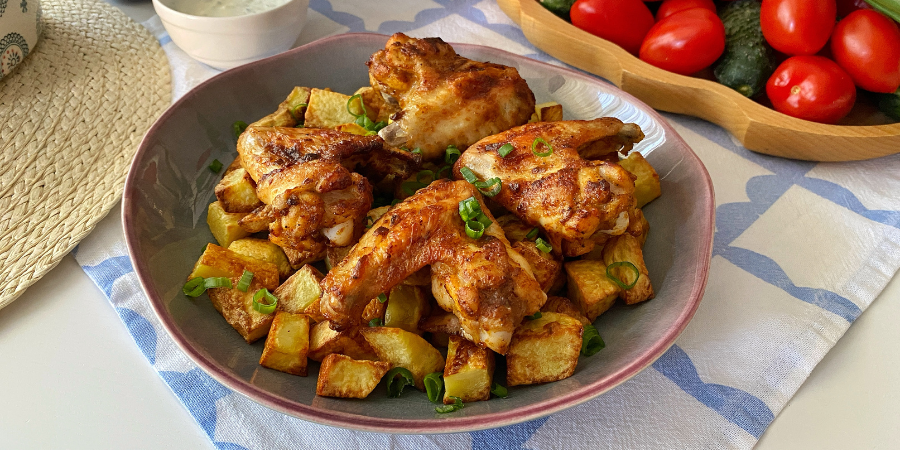 Rețetă aripioare de pui rumenite la airfryer Breville Halo Air XL by Flavia Hirișcău