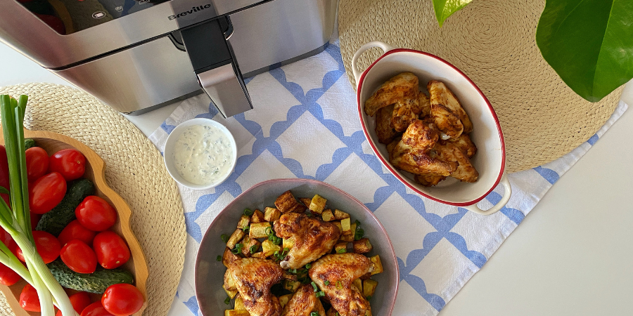 Rețetă aripioare de pui rumenite la airfryer Breville Halo Air XL by Flavia Hirișcău