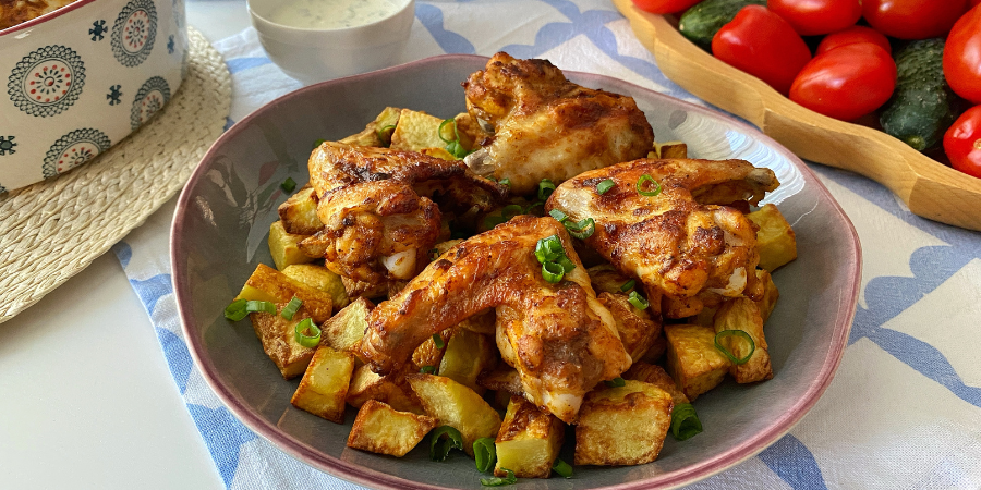 Rețetă aripioare de pui rumenite la airfryer Breville Halo Air XL by Flavia Hirișcău