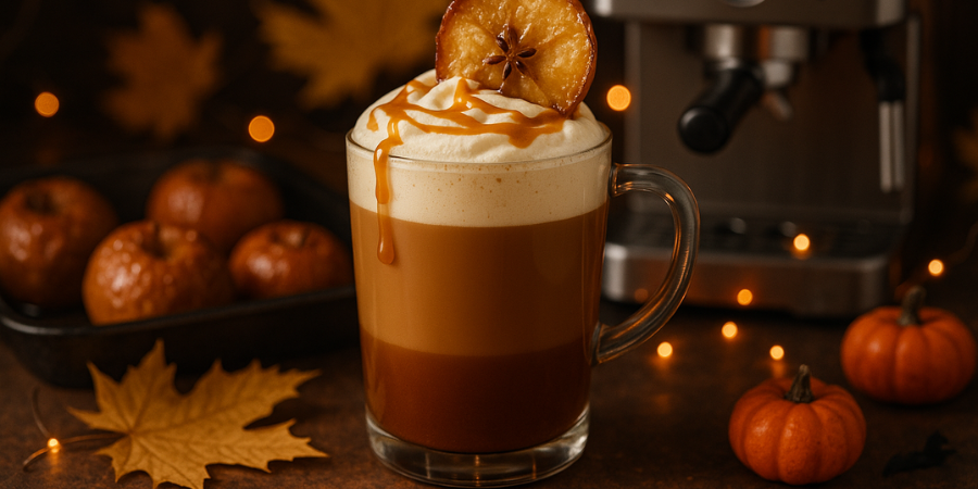 Rețetă de Halloween caramel apple latte la Barista Slimline