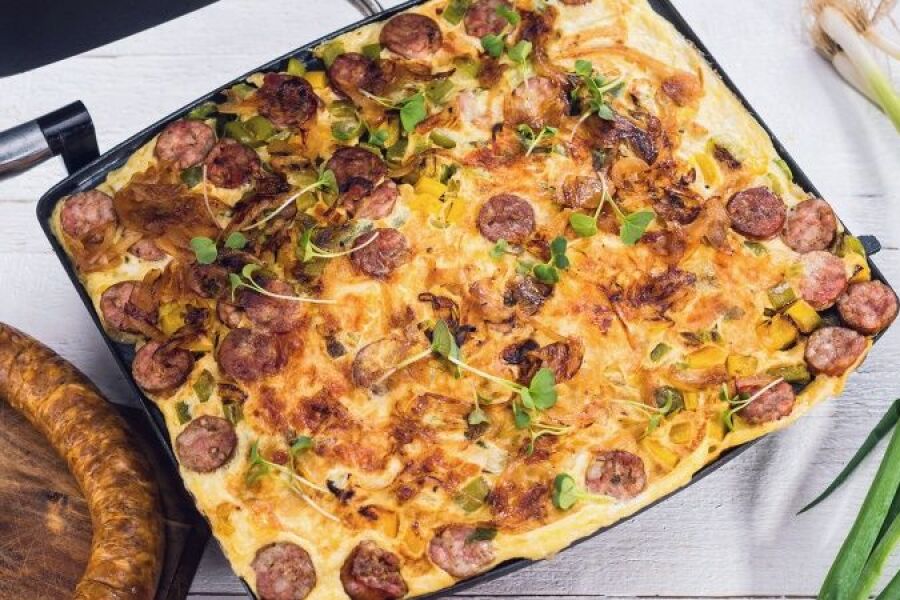 Rețetă omletă cu cârnați