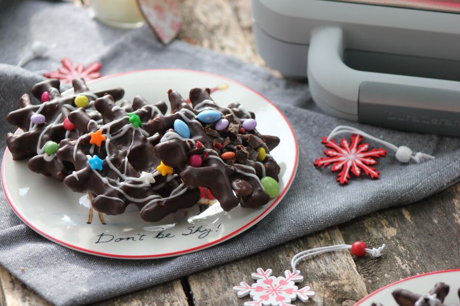 Rețetă Vafe Faguri glazurați cu ciocolată la Waffle Maker DuraCeramic Breville by Laura's Sweets