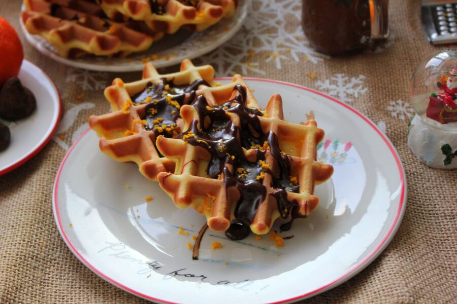 Rețetă vafe cu portocală și miere la Waffle Maker by Laura's Sweets