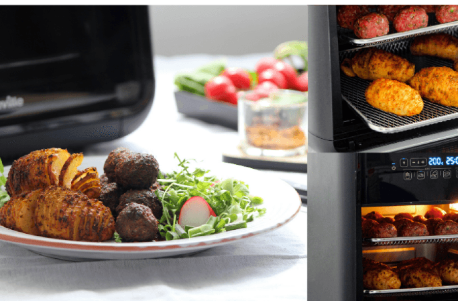 Rețetă chifteluțe cu cartofi evantai la Breville Air Fryer by Laura's Sweets