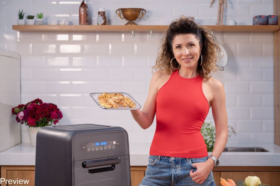 Rețetă fitness by Carmen Brumă la Breville Air Fryer: Crochete de pui cu fulgi de porumb și semințe de cânepă, fără ulei, fără gluten