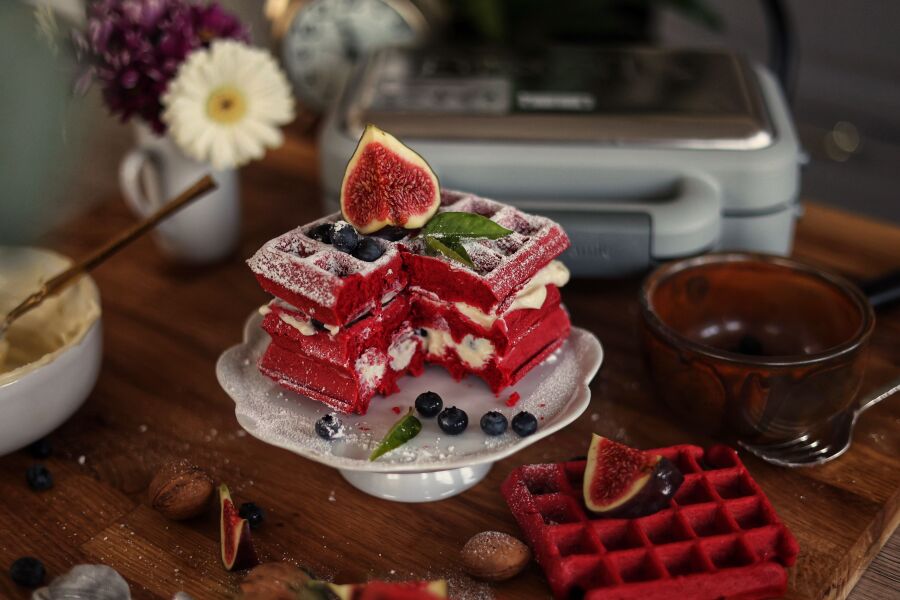 Rețetă Gofre Red Velvet by Greta, Demancare.ro la Aparatul de Gofre Duraceramic Breville