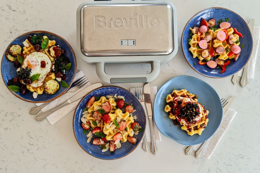 Rețetă waffles dulci/sărate 4in1 cu toppinguri diferite la Aparat de Gofre Duraceramic Breville by Prăiturela