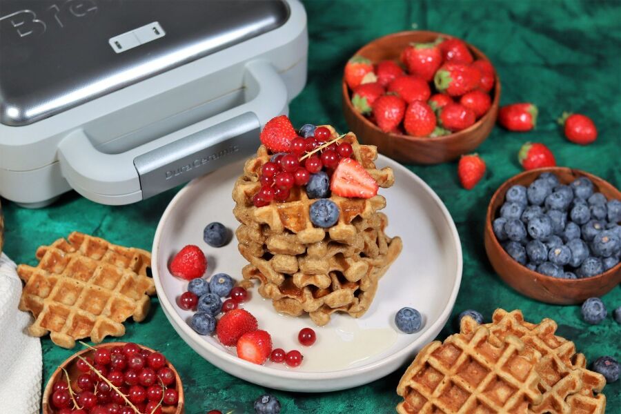 Rețetă gofre fără gluten la aparat de gofre Breville DuraCeramic by Teo's Kitchen