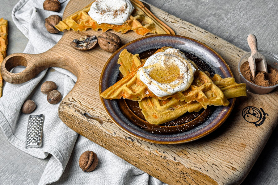 Rețetă Waffles cu morcovi la Aparat de Gofre Duraceramic Breville by Daniel Breda