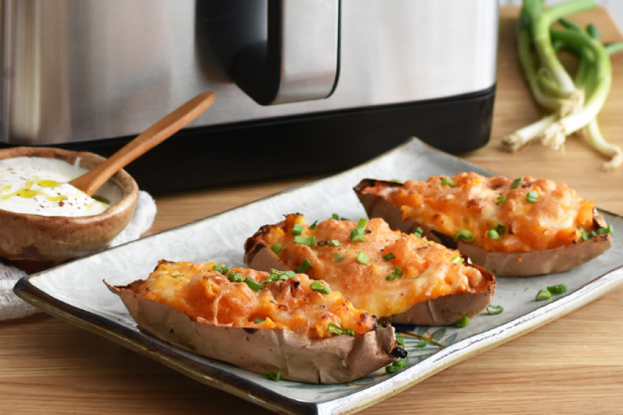 Rețetă cartofi umpluți la airfryer Halo Air, XL, Breville by Corina Ureche