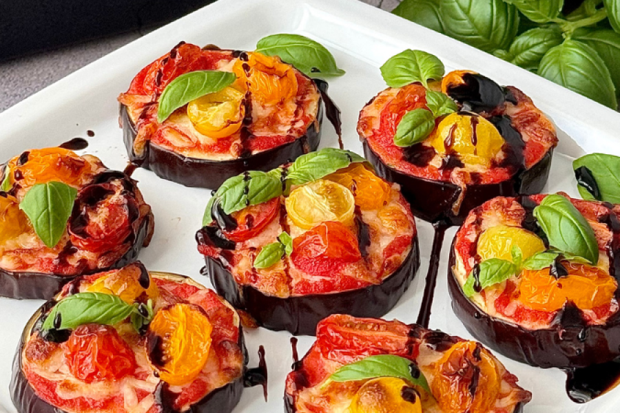 Rețetă Mini pizza cu blat de vinete la airfryer Halo Air, XL, Breville by Liana Mincioaga