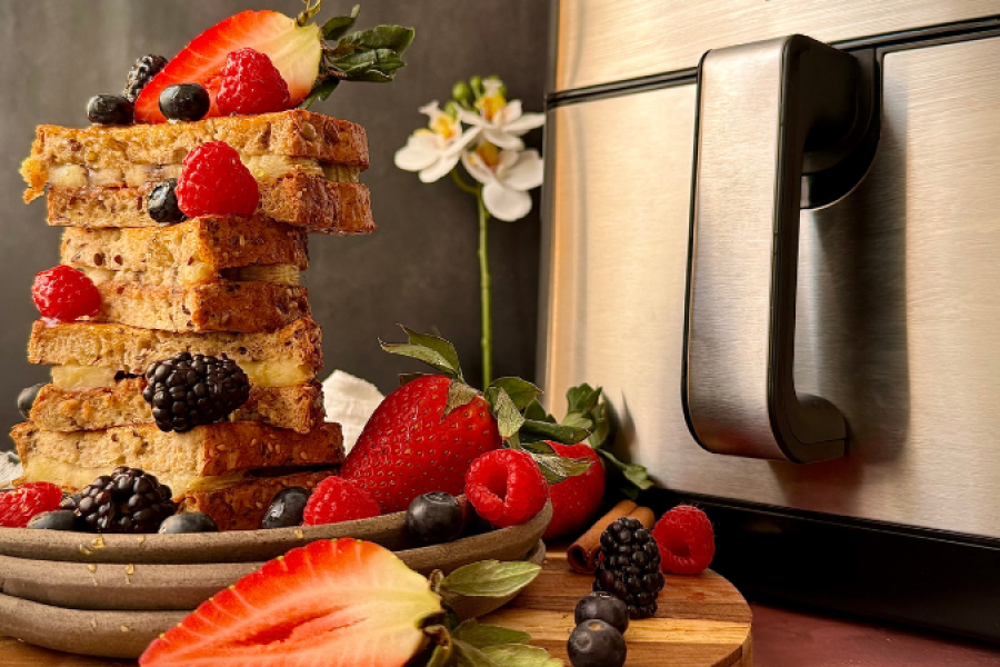 Rețetă frigănele cu unt de arahide și banane la airfryer Halo Air, XL, Breville by Liana Mincioaga