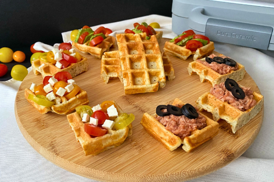 Rețetă Gofre cu parmezan și ierburi aromatice la aparatul de gofre Breville DuraCeramic by Flavia Hirișcău