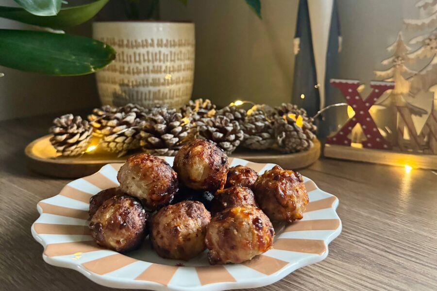 Rețetă chiftele de curcan cu dulceață de merișoare la airfryer Breville de 10L by Alexandra Banu