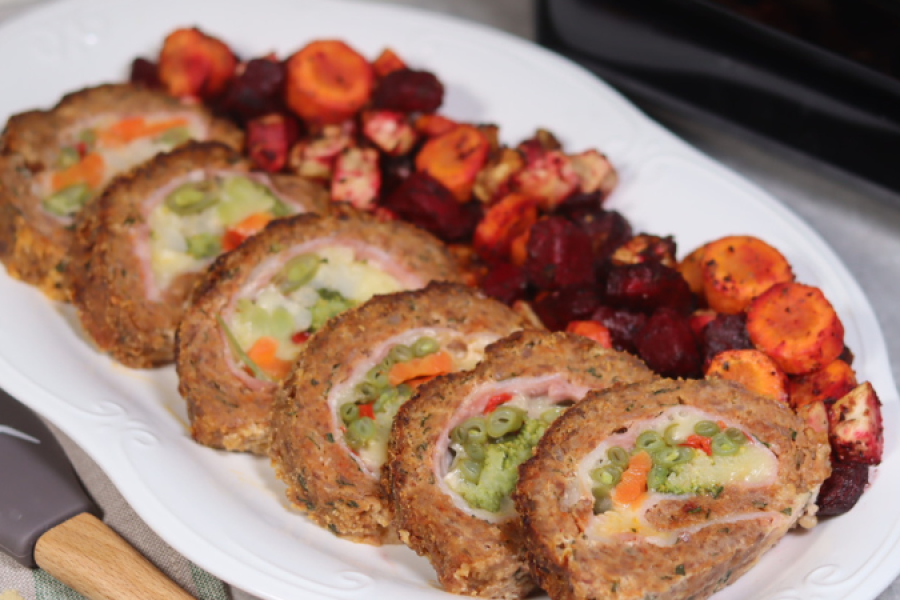 Rețetă ruladă de porc cu legume la airfryer Breville Halo Flexi by Teo's Kitchen