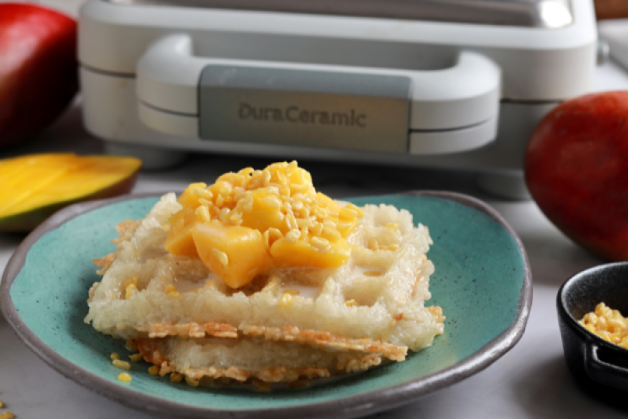 Rețetă gofre mango sticky rice by Bucătar Maniac