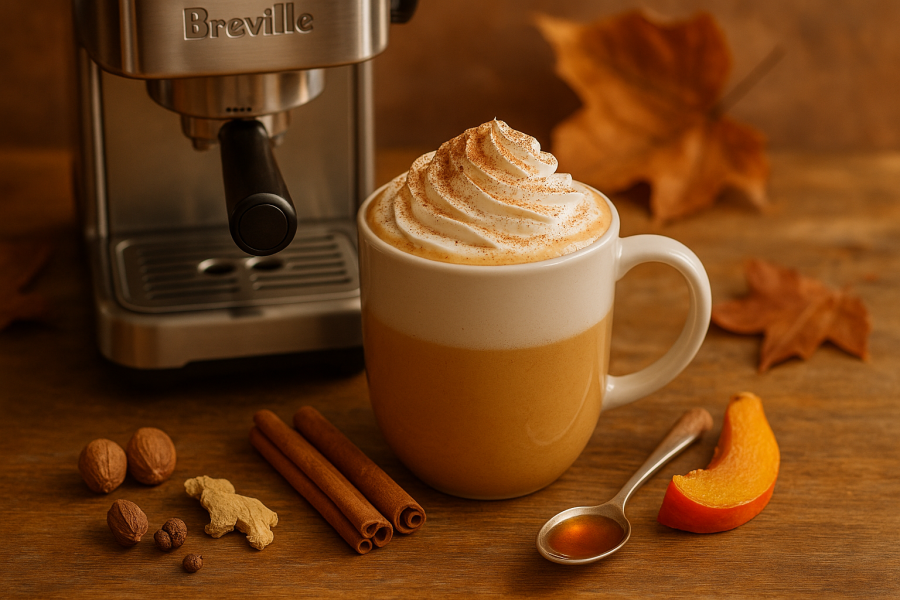 Rețetă de Halloween pumpkin spice latte la Barista Slimline