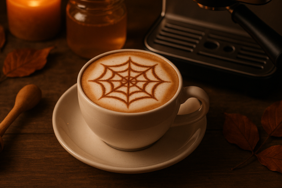 Rețetă de Halloween spiced honey cappuccino la Barista Slimline