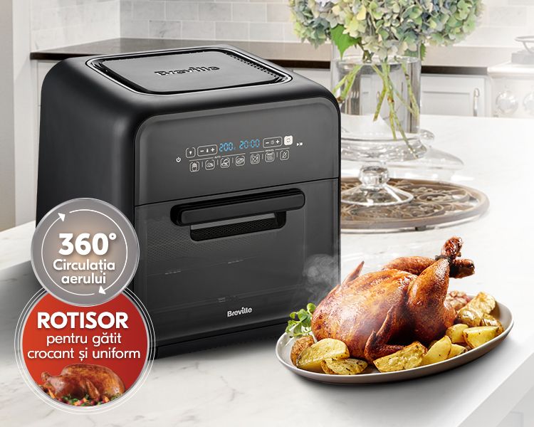 Airfryer, friteuză cu aer cald, fără ulei, Breville