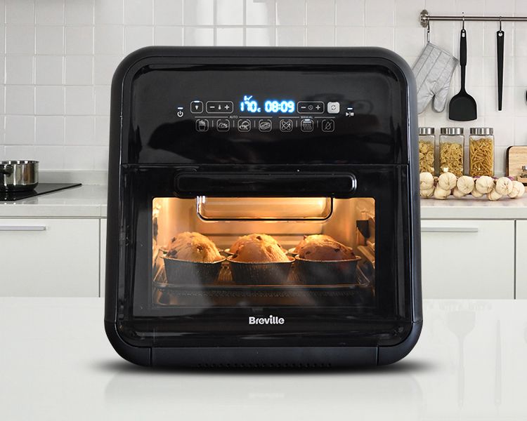 Airfryer, friteuză cu aer cald și rotisor, fără ulei, Breville, 10L