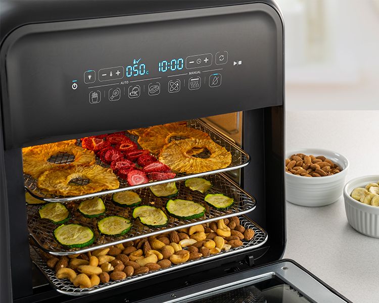Airfryer, friteuză cu aer cald și rotisor, fără ulei, Breville, 10L